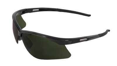Radnor Premier Series IR Safety Glasses With Black Frame And Green And Shade 5 Polycarbonate Lens