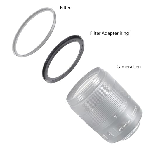Anillos adaptadores de paso ascendente y descendente de 39-40.5 mm para lentes de 39 mm y filtros de 40.5 mm, y otros tamaños universales (39-42/43/46/49/52/55/58/62/67/72/77/82 mm, 50-52/55/58 mm) miniatura 3