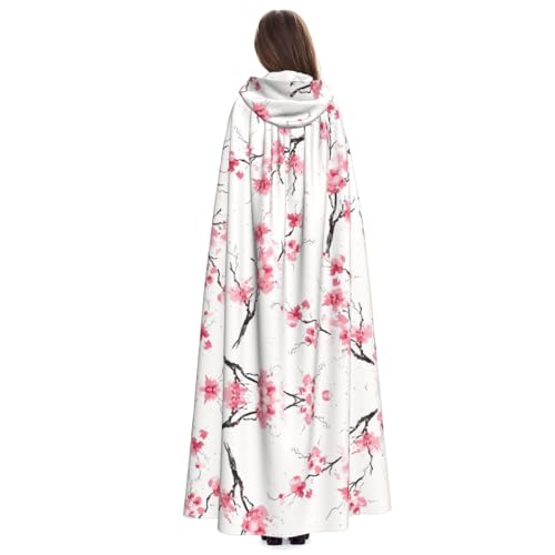 Capa con capucha sin cremallera con estampado floral para bailes de máscaras 4