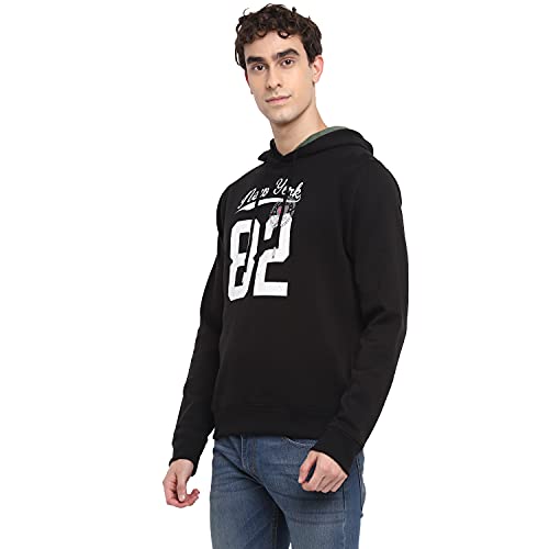 Image of Deniklo Mens Polyester Hooded Neck Sweatshirt