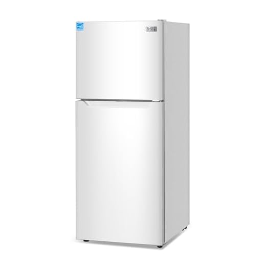 BLACK+DECKER 12.1 Cu. Ft. Top Mount Refrigerator with Freezer, 2 Door Refrigerator with Top Freezer and Adjustable Temperature Control, For Homes and Apartments, ENERGY STAR, BR1210HW, White