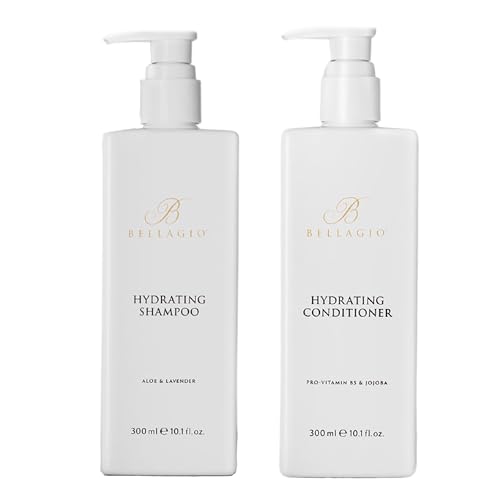 Bellagio Hair Care Set - Shampoo & Conditioner - Scented with Cedarwood, Green Mandarin, Lavender - Vegas Hotel Bath Amenities - 10 oz, White