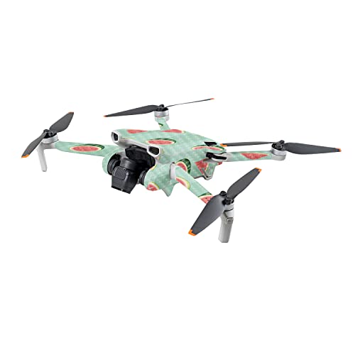 Image of MightySkins Carbon Fiber Skin Compatible with DJI Mini 3 - Watermelon Patch | Protective, Durable Textured Carbon Fiber Finish | Easy to Apply