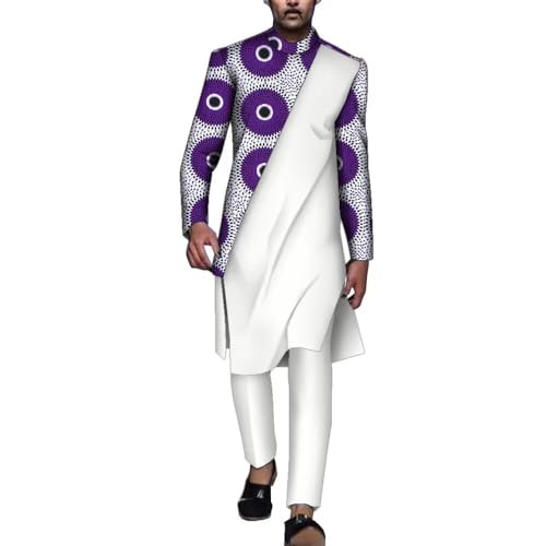 African Traditional Clothes for Men Dashiki Suits Long Sleeve Nigerian