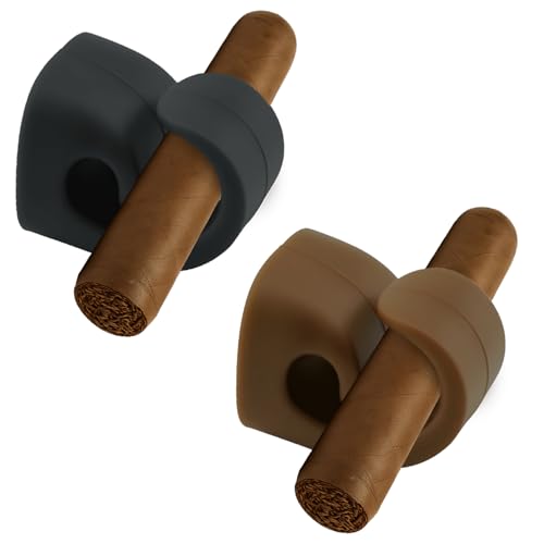 HGEKLIZV 2 Pack Magnetic Holder for Golf Cart Adjustable Design Fits 20 to 70 Ring Gauge Silicone Golf CG Holder for Golfing, Grilling, Travel & Outdoor （Brown + Black）