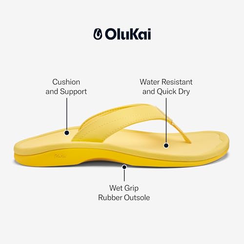 Image of OLUKAI Ohana Women's Sandals, Water Resistant Flip Flops with Arch Support, Lightweight Comfort for Beach & Travel, Enhanced Traction for Wet Surfaces