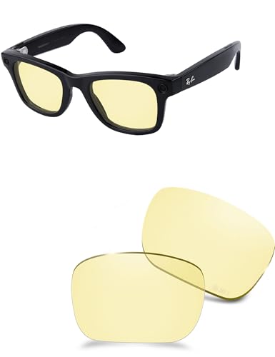AOZAN ANSI Z87.1 Replacement Lenses Compatible with Ray-Ban Meta Wayfarer RW4006 50mm Smart Glasses, Photochromic and Impact Resistant - Gaming Blue Light Block