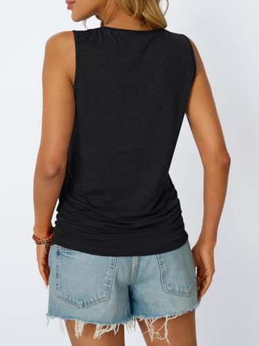 AUTOMET Womens Tank Tops 2025 Sleeveless Square Round Neck Ruched Spring Summer Tee Shirts Basic Outfits Trendy Clothes4