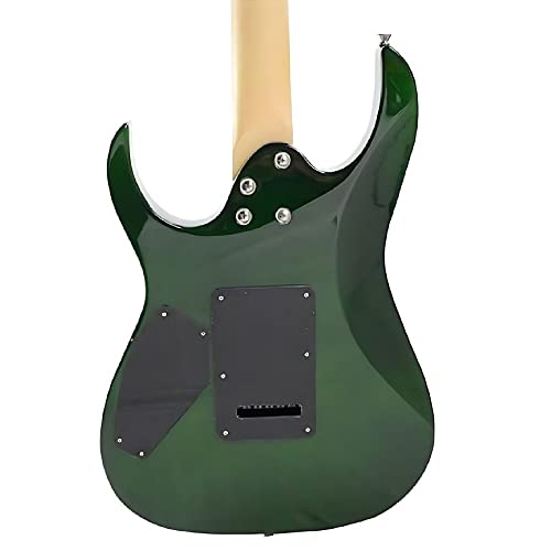 Image of VAULT RG1 Soloist Premium Basswood Electric Guitar (Green Burst, Indian Laurel Fretboard)