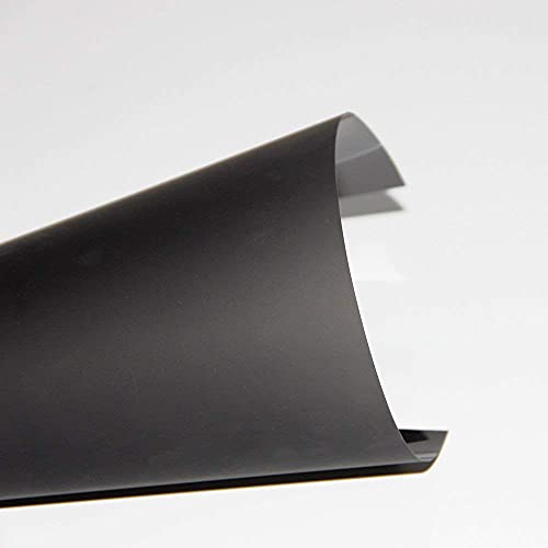 Rear Projection Screen Material Self - Adhesive Holographic Rear Projection Glass Film for Office Conference Presentation, Black, 60Inchx30Inch