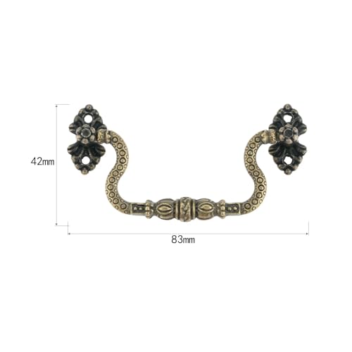 Asas de bronce de estilo antiguo de 832x42 mm para restaurar muebles 4