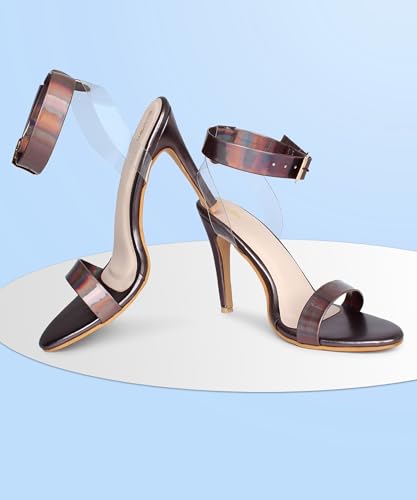 Image of Acttion Patent Leather Stiletto Sandals|Ankle Strap| Water-resis Tant| Heel Red