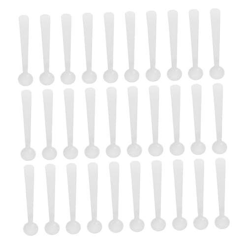 SEWACC 120個 定量プラスチックスプーン 実験室用マイクロスクープ 粉末計量用 コンパクト収納可能 粉 顆粒測定に