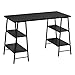 Monarch Specialties Modern Industrial Laptop Table/Writing Sawhorse Legs-4 Shelves-Home Office Computer Desk