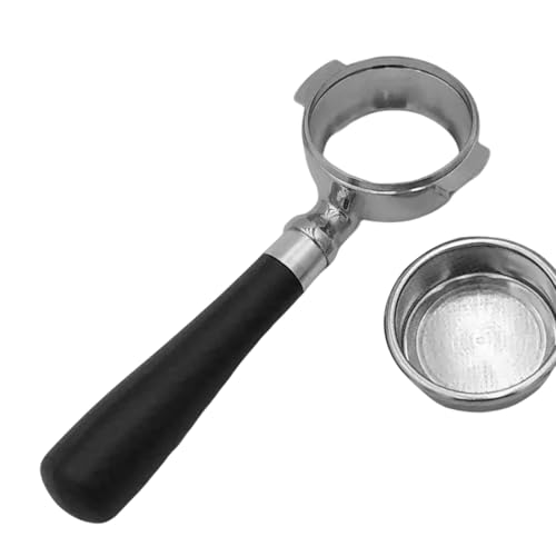 Poignée multifonction de 58 mm pour machine à expresso sans fond en acier inoxydable - Convient pour un usage domestique et professionnel - Filtres de porteurs inférieurs