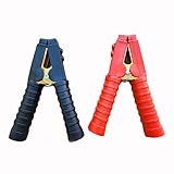 Heavy Duty Battery Charger Booster Jumper Clamps (1500 AMP, 1 Pair, Black & Red, Copper)