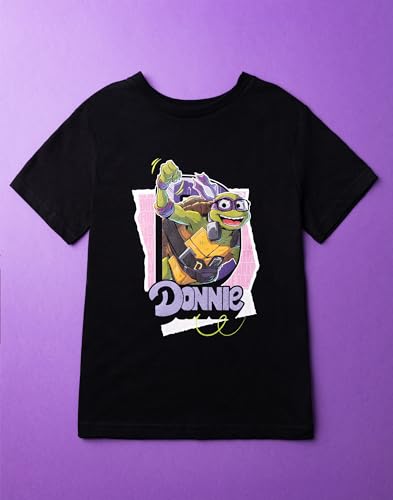 Teenage Mutant Ninja Turtles Boys T-Shirt | Kids Short Sleeve Graphic Tee in Black | Alt Art Character Apparel Top TMNT3
