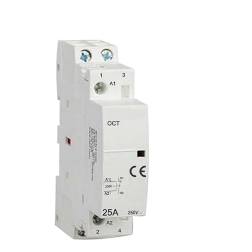 Contactor de CA OCT-25 de 230V y 25A con 1 polo NC para carril DIN