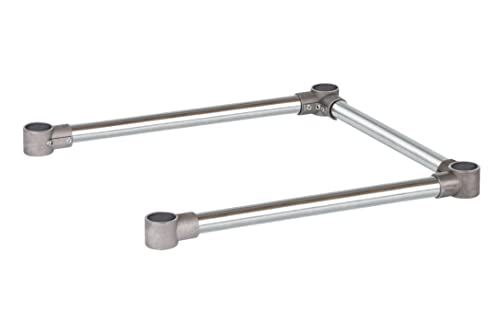 DuraSteel Open Base Work Table Bracing - 24 x 24 Inch Table Stabilizing Leg Cross Braces - Fits Commercial Food Prep Stainless Steel or Maple Wood Worktable