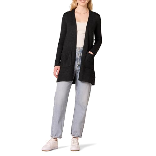 Image of Amazon Essentials Women's Long-Sleeve Jersey Stitch Open-Front Cardigan