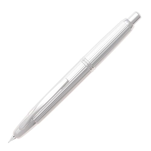 Amazon | PILOT 万年筆 キャップレス F ファイン(細字) ストライプ 黒