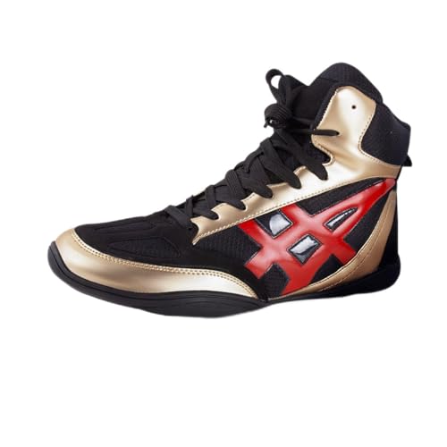 Hombres,Mujeres Zapatos de Boxeo,Zapatillas de Lucha,Botas de Boxeo,Zapatos de Entrenamiento,Duraderos,Transpirables,Confort,Zapatillas de Cordones,para Combate,Wrestling,Fitness,Marciales,Sanda