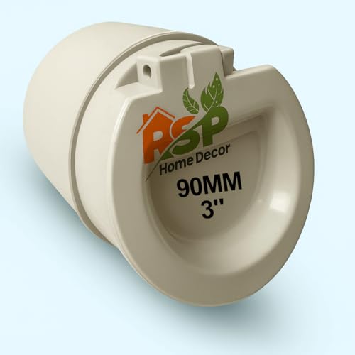 Image of RSP 3 inch(90MM) NRV PVC Flip Valve, White Drain Pipe Fitting, Cap for preventing or no Entry Rats, Insects. etc Rat protection for home (SIZE 3 inch) trap for drainage pipes (FOR 90MM SIZE ONLY)