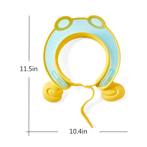 Image of Baby Shower Cap Washing Hair Visor Shield Kids Bath Shampoo hat Toddler Prevents Water from Pooling in Face (Blue pilot)