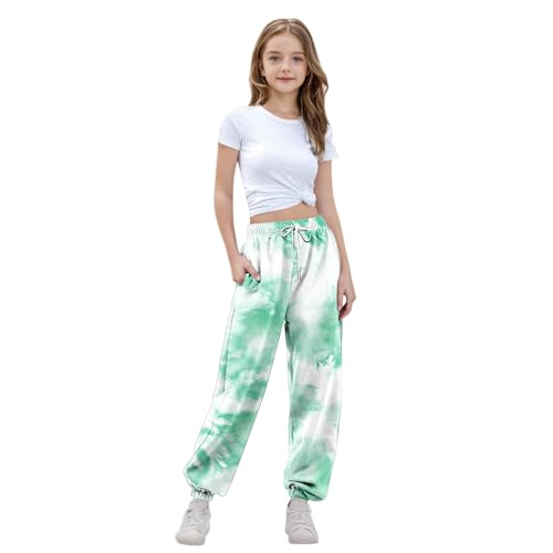 Girls Gradient Sweatpants High Waist Elastic Jogger Pants Kids Cinch Bottom Preppy Pants Trendy Drawstring Sweatpant3