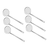 COLADOR DE CUCHARA DE - cuchara de skimmer de colador de araña para freír y cocinar - colador de pasta de alambre de acero inoxidable con mango largo, cucharón de skimmer de cocina profesional