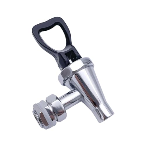 Qectial Grifo Como Pieza de Repuesto para Dispensadores de Bebidas Calientes Y Té, También Apto Como para Jarra de Agua, con Juntas Y Tuerca para Una, NEGRO, tal como se describe