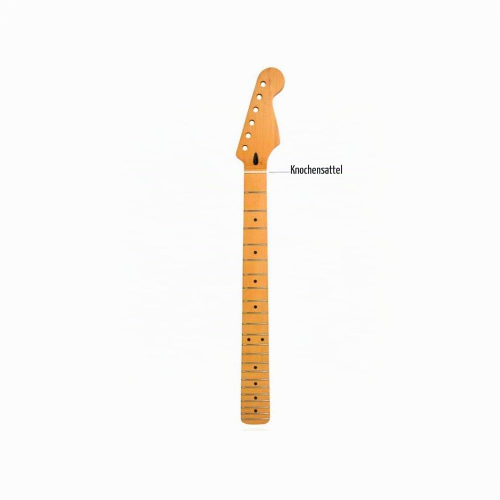 E-Gitarren-Hals-Replacement 22 Bünde Ahorn Griffbrett Gitarren-Hals-Ersatz Holz DIY Gitarre
