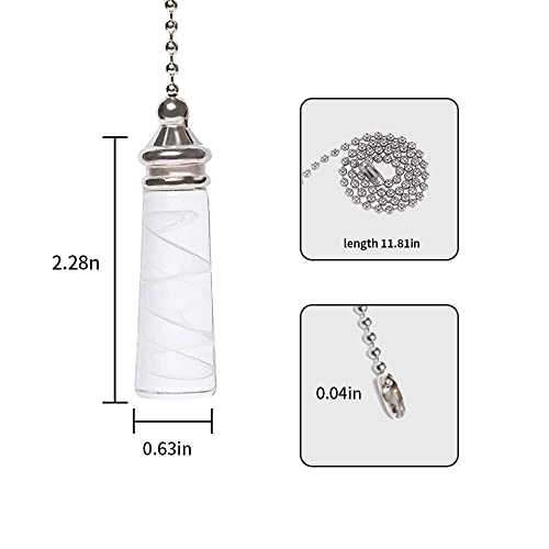 Image of 2 Sets Pull Chain Extension with Connector Replacement for Ceiling Light Ceiling Fan Lighting Pendant Pull Chain Blades Ceiling Fan with Lights (CC)