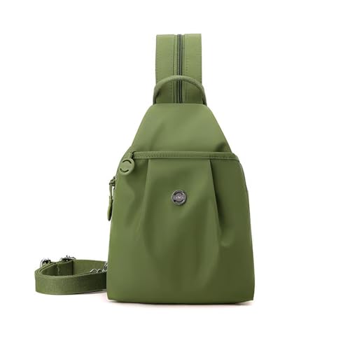 2025 Backpack Chest Bag Double Zipper Large Capacity, Adjustable Shoulder Strap, Multi-layer Waterproof Oxford Fabric (Green)