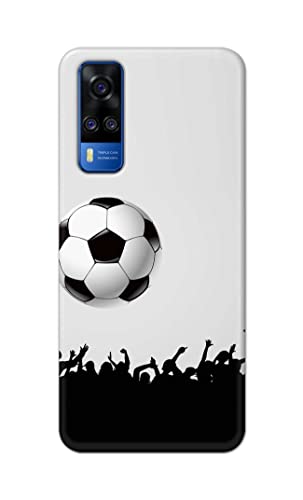 Image of Printed Hard Back Cover Case for Vivo Y51 (2020) | Y51A | Y31 Back Cover (Football Icon) -702