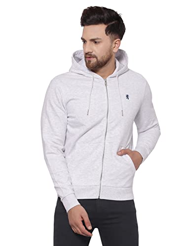 Image of Red Tape Men's Light Grey Solid Hoodies