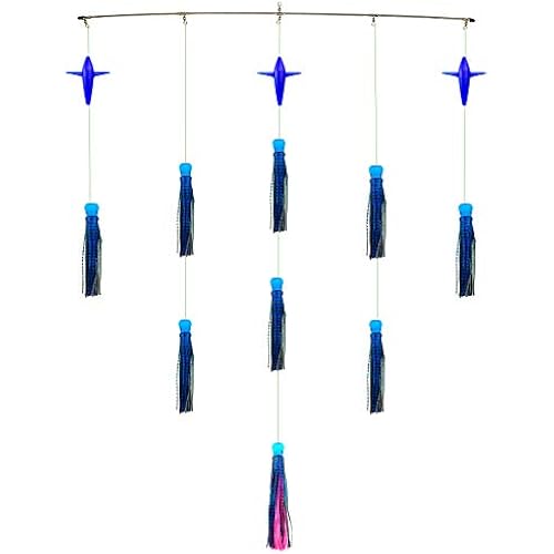 Lobo Lures 36" Skipjack Hybrid UV 8" Blue & Pink Mackerel Baits Splash Bar Bigeye Tuna Fishing Spreader Bar Made in USA