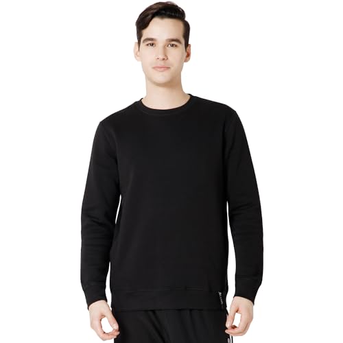 Image of BODYACTIVE Men Full Sleeve Solid Sweatshirt