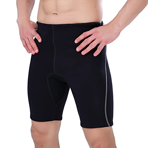 Slinx Wetsuit Short Pants Men 2Mm Neoprene Shorts For Diving Kayaking Scuba Surfing Snorkeling Short Pants L Size, Black #TOP5