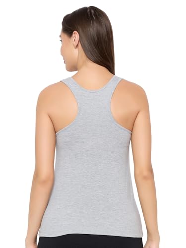 Image of Clovia Women's Stretchable Cotton Tank Top with Racerback