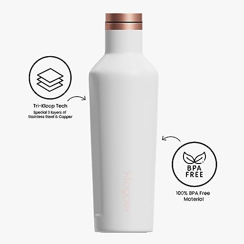 Image of Insulated Bottle White Rose, 500ML|Stainless Steel 304 Bottle|Thermosteel Hot and Cold Steel Water | Kids |Sports | Gym |Travel