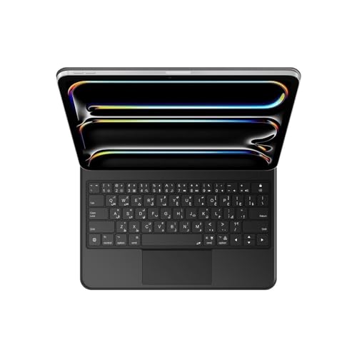 Teclado Touchpoint Control iPad Pro 12.9 Air 13 M3 M2 Negro Árabe Multidioma Funda