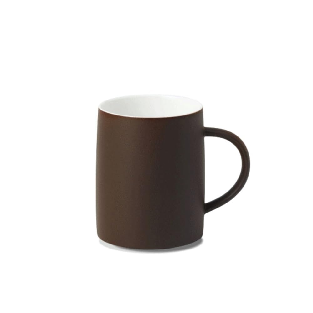Tasses à café Ensemble de 1 tasse à café couleur unie, basique en deux couleurs d'une capacité 9,64 oz for la maison et le bureau(Bruin)