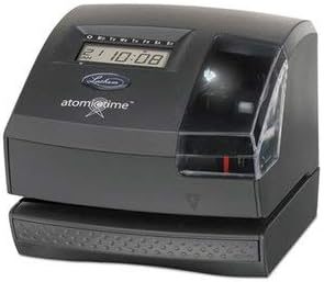 LathemTime 1600E 1600E Wireless Atomic Time Recorder with Tru-Align Feature, Dark Gray