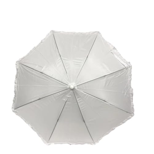 Mardi Gras Spot White Umbrella with Ruffle 17.75 (Each)
