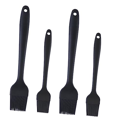 PRETYZOOM 4pcs Silicone Basting Brush Food-grade High-temperature Resistant Kitchen Oil Brush for Bbq Grilling and Baking Ergonomic Handle Easy to Clean Non-stick