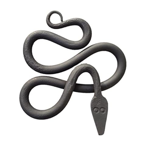 CRAFTOMATIK Medieval Snake Amulet | Hand-Forged Amulet | Pendant Necklace | Wrought Iron | HFA06, Iron Cover