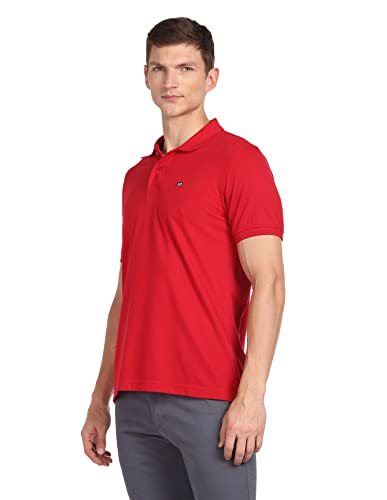 Image of Arrow Sport Solid Polo T-Shirt for Men - Regular Fit, Cotton Half Sleeves Mens Tshirt
