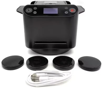 Automatic Card Shuffler and Dealer Machine, 2 in 1 Poker Shuffling Device with 360° Rotation, OLED Display, Touch Controls, Portable Black Casino Card Game Accessory, 16.2 x 12.7 x 11.6 cm