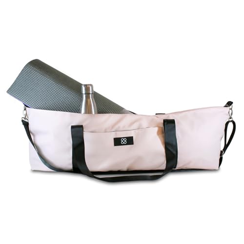 DOJA Barcelona Yogatasche XXL Groß Rosa - Robuste und Geräumige Yoga Tasche für Matte und Zubehö - Yogamatte Tasche mit Griffen, Schultergurt und Taschen - Ideal für Yoga Damen und Alltagstauglich